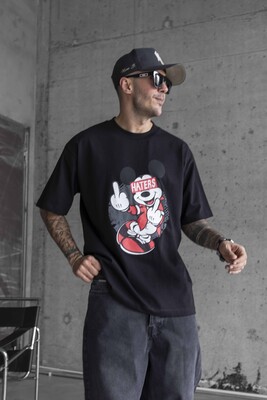 Black Island - MICKEY MOUSE PRINTED T-SHIRT BLACK 1756 (1)