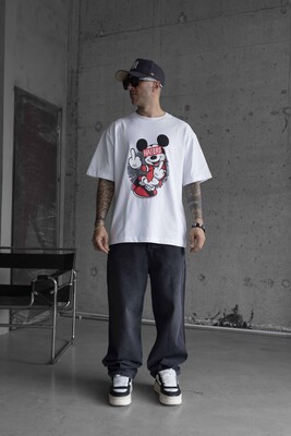 Black Island - MICKEY MOUSE PRINTED T-SHIRT WHITE 1756