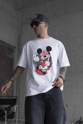 Black Island - MICKEY MOUSE PRINTED T-SHIRT WHITE 1756 (1)