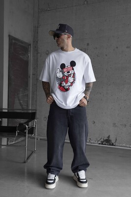 MICKEY MOUSE PRINTED T-SHIRT WHITE 1756 - Thumbnail (3)