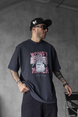 Black Island - MONEY MAKER WASHED T-SHIRT BLACK 1832 (1)