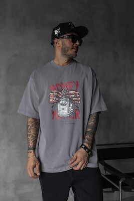 MONEY MAKER WASHED T-SHIRT GRAY 1832 - Thumbnail (3)