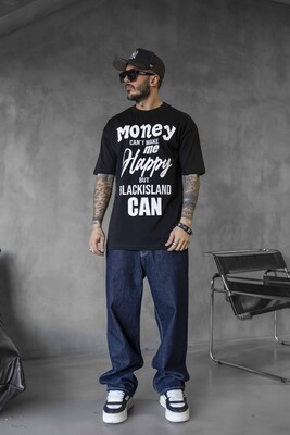 Black Island - MONEY PRINTED T-SHIRT BLACK 1644