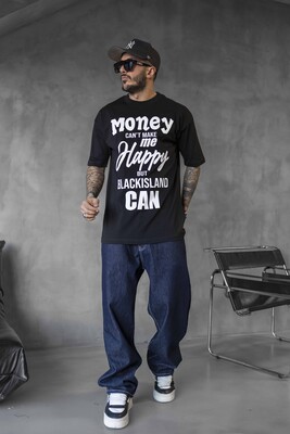 MONEY PRINTED T-SHIRT BLACK 1644 - Thumbnail (2)