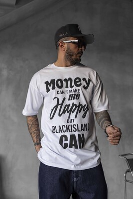 Black Island - MONEY PRINTED T-SHIRT WHITE 1644 (1)