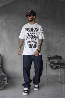 MONEY PRINTED T-SHIRT WHITE 1644 - Thumbnail (3)