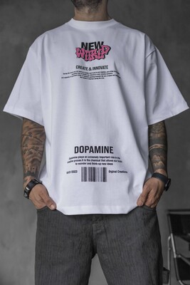 NEW WORLD PRINTED T-SHIRT WHITE 1700 - Thumbnail (2)