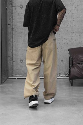 Parachute Jogger Pants Beıge 16177 - Thumbnail