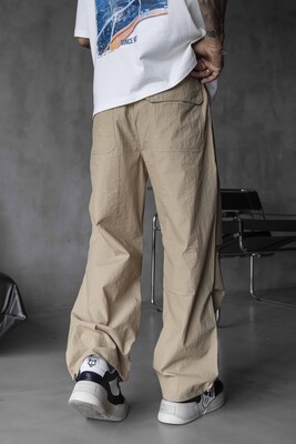 Parachute Jogger Pants Beıge 16177 - Thumbnail (2)