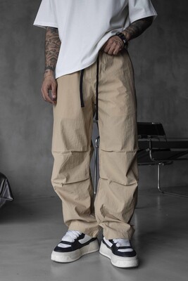 Parachute Jogger Pants Beıge 16177 - Thumbnail (4)