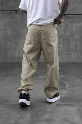 Parachute Jogger Pants Beıge 16288 - Thumbnail