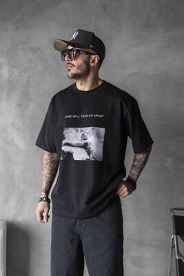 PRINTED T-SHIRT BLACK 1728 - Thumbnail (2)