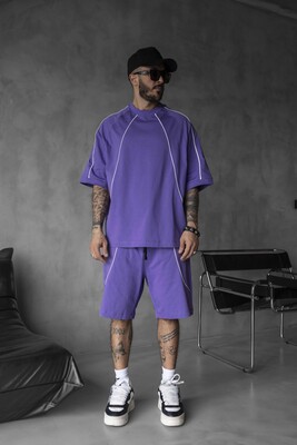 Black Island - Purple Summer Shorts & Tee Set 1822-23