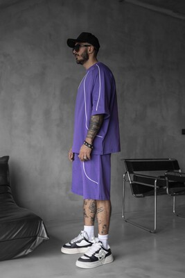 Black Island - Purple Summer Shorts & Tee Set 1822-23 (1)