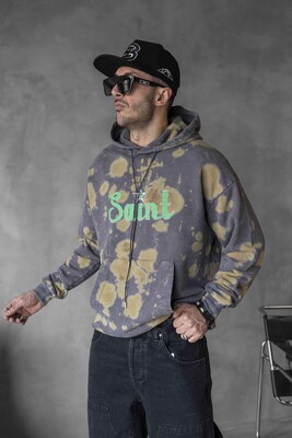 Black Island - Saint Printed Grey Hoodie 1496 (1)