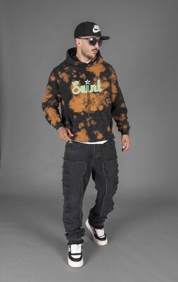 Black Island - Saint Printed Black Hoodie 1496 (1)