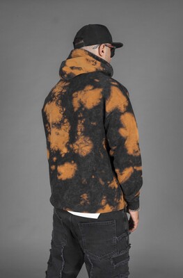 Saint Printed Black Hoodie 1496 - Thumbnail (3)