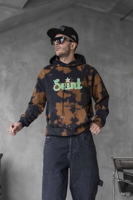 Black Island - Saint Printed Black Hoodie 1496 (1)