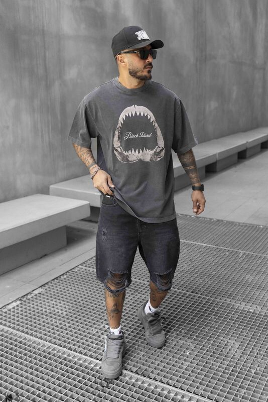 Black Island - SHARK PRINTED T-SHIRT ANTRA 1738