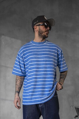 Black Island - STRIPED T-SHIRT BLUE 1635 (1)