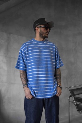 STRIPED T-SHIRT BLUE 1635 - Thumbnail (3)