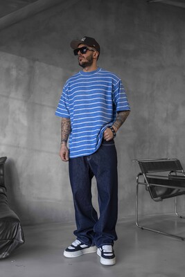 STRIPED T-SHIRT BLUE 1635 - Thumbnail (2)