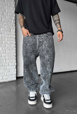 Black Island - TEXTURED BAGGY JEANS 17011