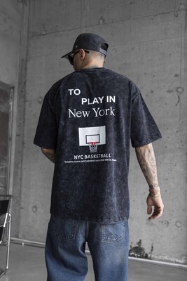 Black Island - TO PLAY IN NY PRINTED T-SHIRT BLACK 1760 (1)