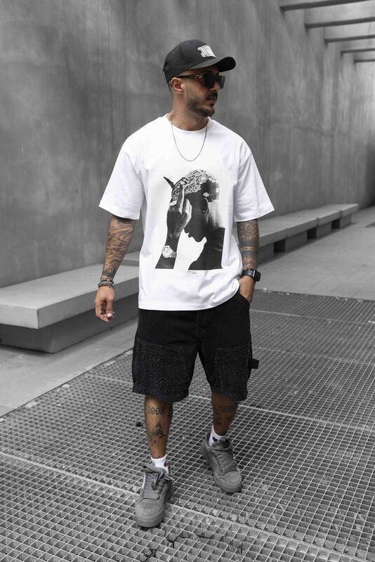 Black Island - TUPAC T-SHIRT WHITE 1747