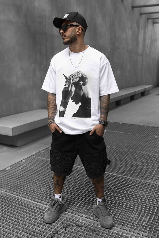 Black Island - TUPAC T-SHIRT WHITE 1747 (1)