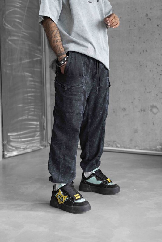 Black Island - Washed Jogger Pants Blue 16649-1 (1)