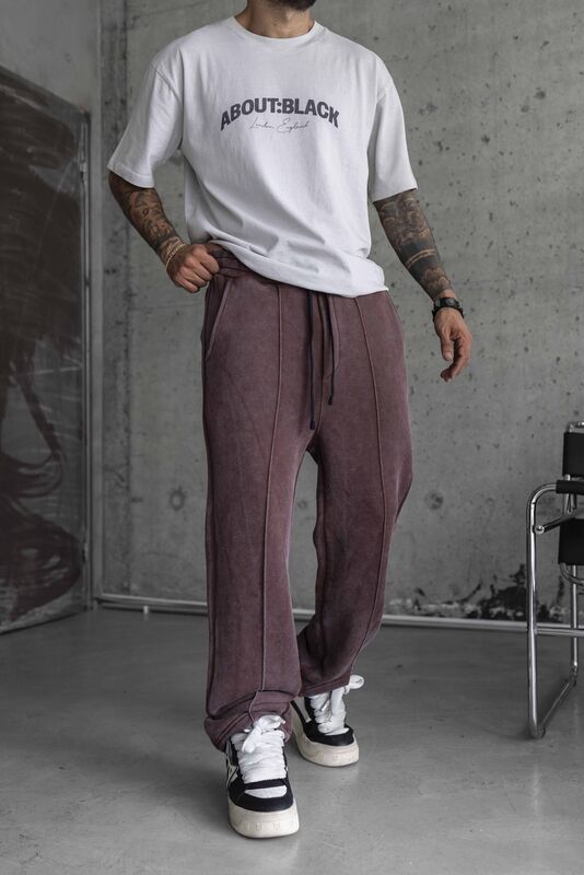 Black Island - Washed Jogger Pants Brown 1790 (1)