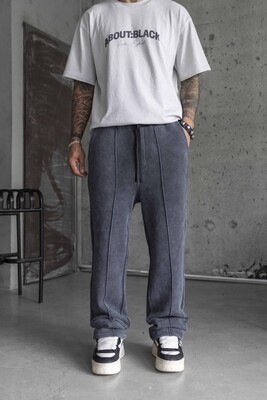 Black Island - Washed Jogger Pants Gray 1790