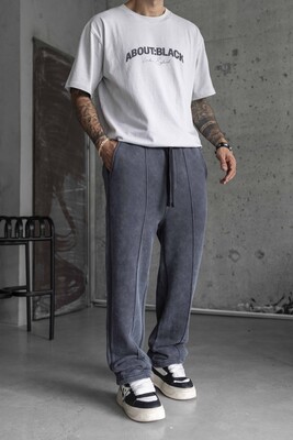 Black Island - Washed Jogger Pants Gray 1790 (1)