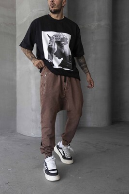 Black Island - Washed Jogger Pants Brown 1677 (1)