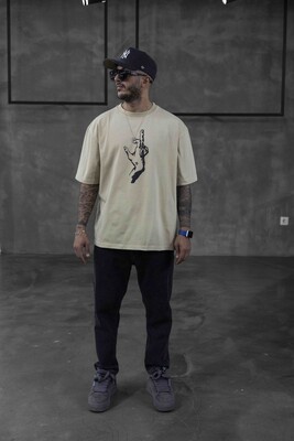 Black Island - WASHED T-SHIRT BEIGE 1720