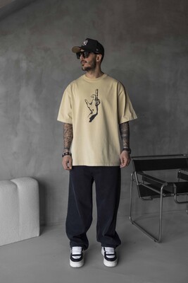 Black Island - WASHED T-SHIRT BEIGE 1720