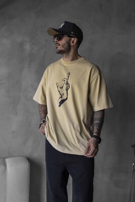 WASHED T-SHIRT BEIGE 1720 - Thumbnail (2)