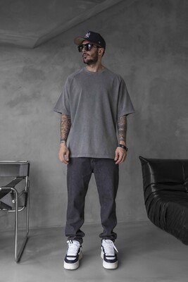 Black Island - WASHED T-SHIRT ANTRA 1814