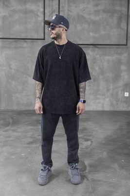 Black Island - WASHED T-SHIRT BLACK 1723