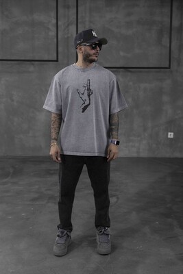 Black Island - WASHED T-SHIRT GREY 1720