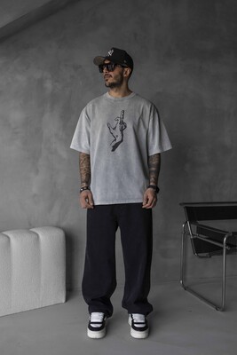 Black Island - WASHED T-SHIRT GREY 1720