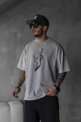 Black Island - WASHED T-SHIRT GREY 1720 (1)