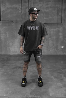 Black Island - HYDE WASHED T-SHIRT BLACK 1716 (1)