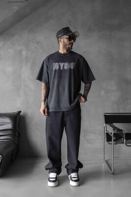 Black Island - HYDE WASHED T-SHIRT BLACK 1716