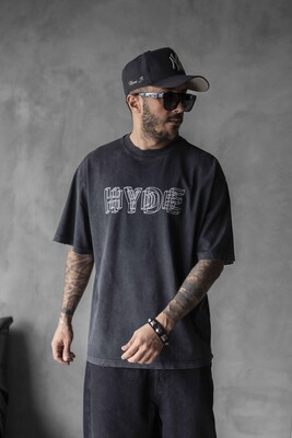 Black Island - HYDE WASHED T-SHIRT BLACK 1716 (1)