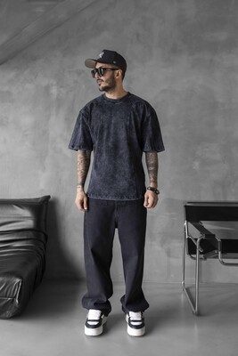 Black Island - WASHED T-SHIRT BLACK 1818