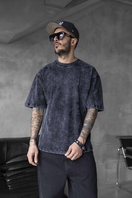 Black Island - WASHED T-SHIRT BLACK 1818 (1)