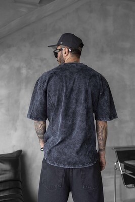 WASHED T-SHIRT BLACK 1818 - Thumbnail (3)