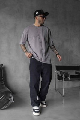 WASHED T-SHIRT GRAY 1766 - Thumbnail (2)